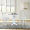 International Concepts 42 in. Solid Wood Dual Drop Leaf Dining Table with 2 Counter Height Stools in White K08-42DPT-23-S6132-2 - alternate 2
